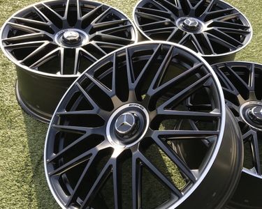jante neuve 22' 10,5x. 5x112 66,6 pour Mercedes 4x4 GLE Black + cache 10.5x22"