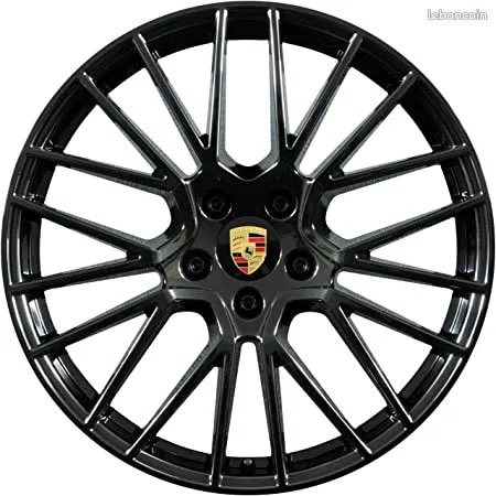 pack 4 jantes neuves 20' 5x130 pour Porsche, look R Design Black 10,5x20 et 9.5x20"
