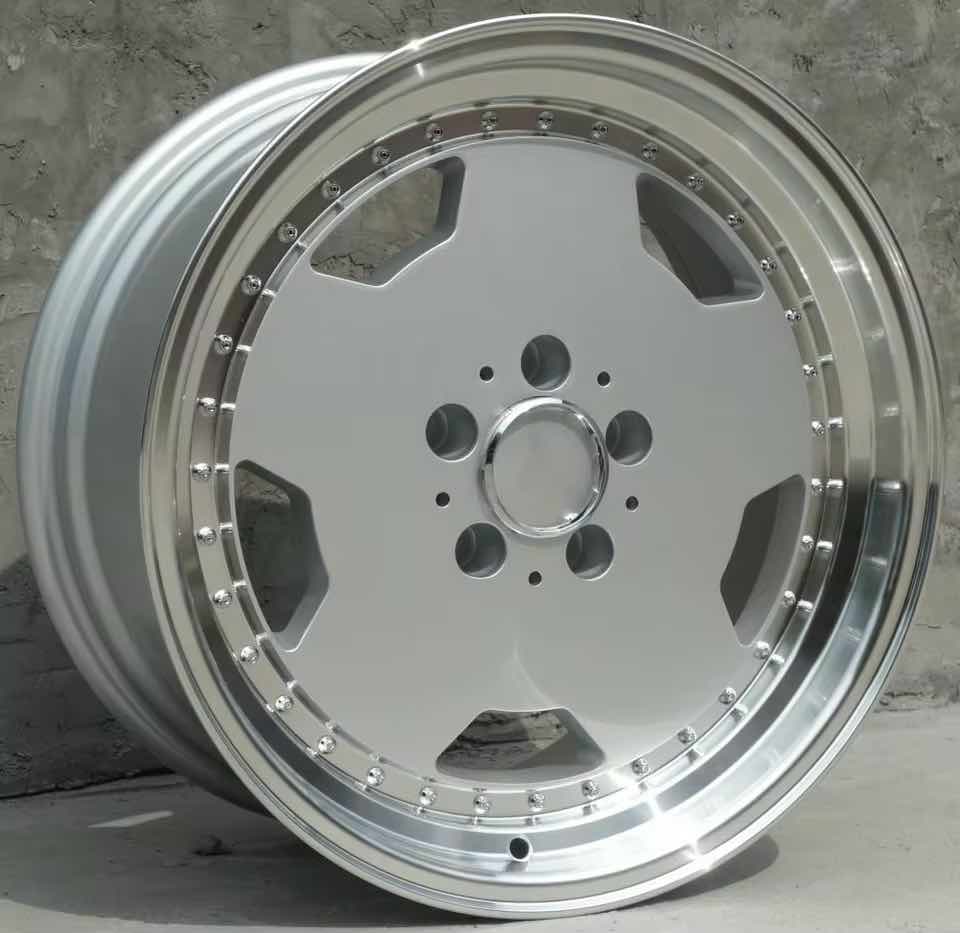 pack complet 4 jantes neuves en 18' 5x112 et30  9x18 pour mercedes silver polish 8x18"